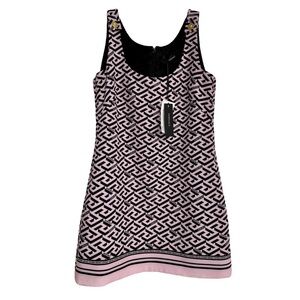 Versace Pink and Black Patterned Mini Dress